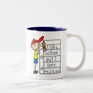 Caneca De Café Em Dois Tons Como Escola Amor ao Intervalo