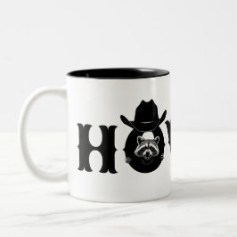 Caneca De Café Em Dois Tons Como está, Maplinho Guaxinim Oeste Divertido Bem-v