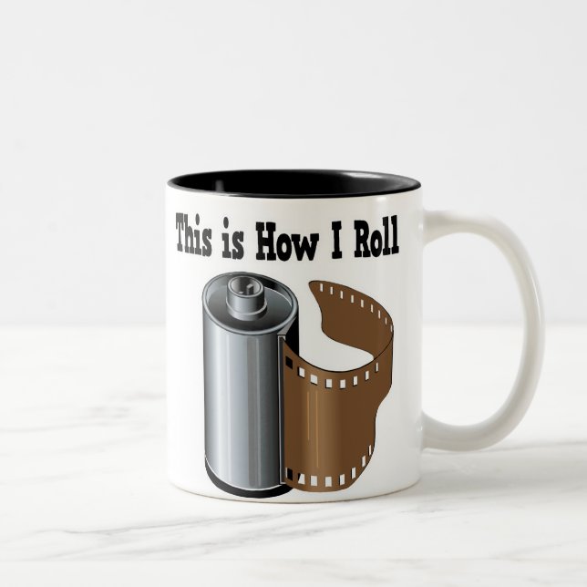 Caneca De Café Em Dois Tons Como eu faço o filme da câmara (Direita)