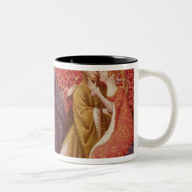 Caneca De Café Em Dois Tons Como Lancelot beijou Guinevere (Direita)