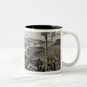 Caneca De Café Em Dois Tons Como o dia era carga ganhada do décima