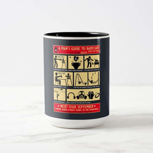 Caneca De Café Em Dois Tons Como ser um guia de Pai (Centro)