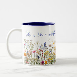 Caneca De Café Em Dois Tons Como uma flor selvagem