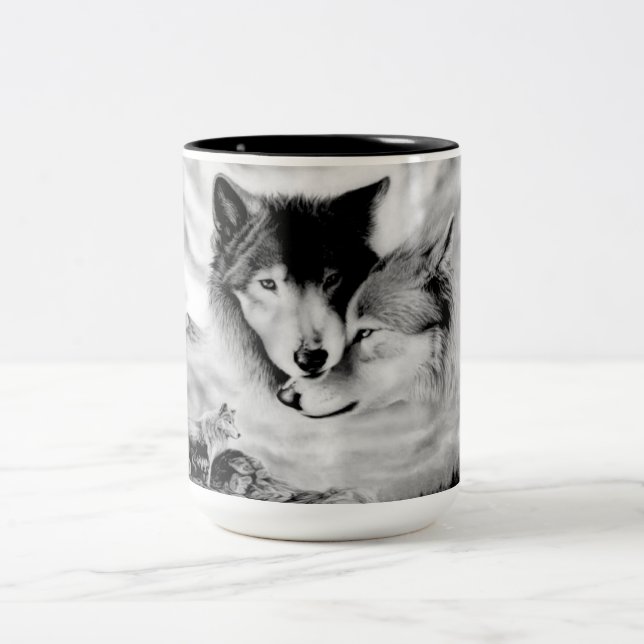 Caneca De Café Em Dois Tons Companheiros para sempre (Centro)