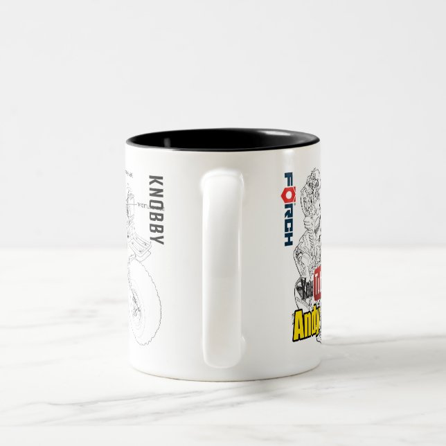 Caneca De Café Em Dois Tons Compatível com Andy Mechanic Mug Café e chá (Alça)