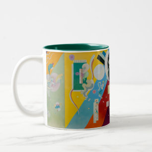 Caneca De Café Em Dois Tons Composição 9 de Wassily Kandinsky Pintura Abstrata