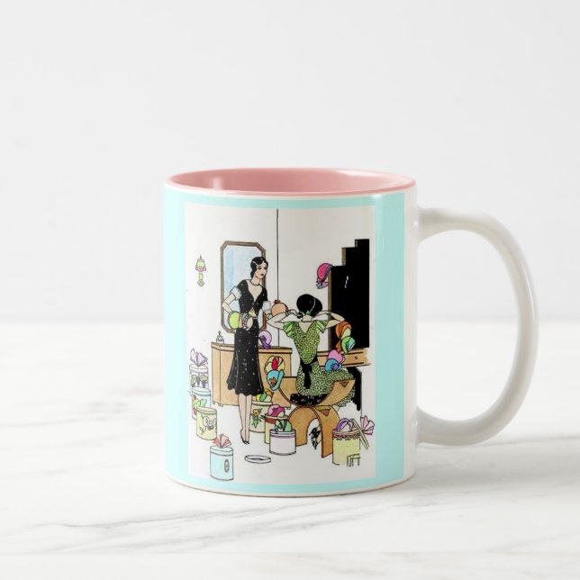 Caneca De Café Em Dois Tons Comprando chapéus (Direita)