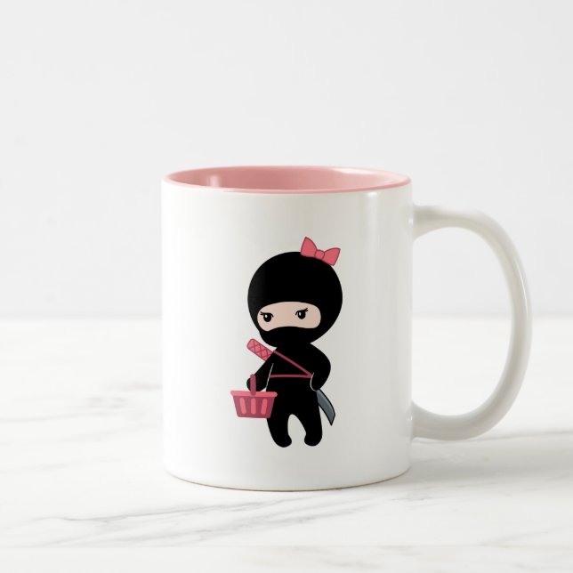 Caneca De Café Em Dois Tons Comprando Ninja Girl (Direita)