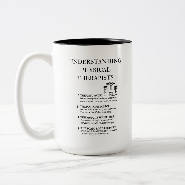 Caneca De Café Em Dois Tons Compreendendo Fisioterapeutas (Esquerda)