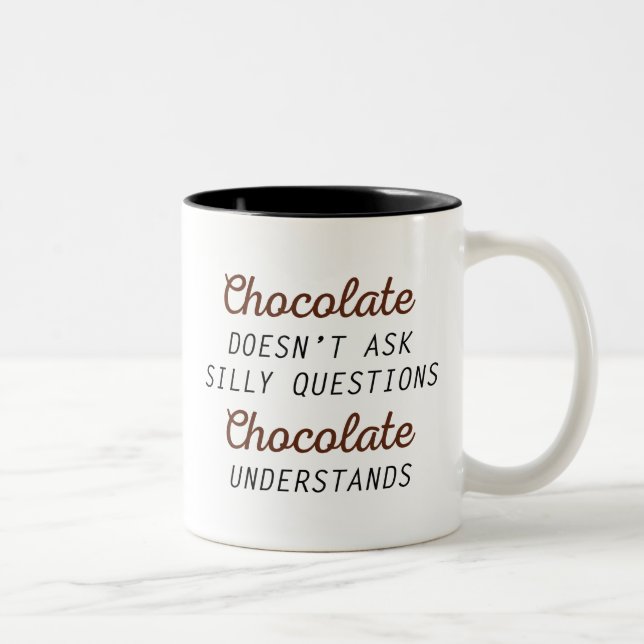 Caneca De Café Em Dois Tons Compreensão de Chocolate (Direita)