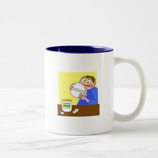 Caneca De Café Em Dois Tons Comprimido gigante (Direita)