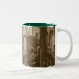 Caneca De Café Em Dois Tons Conceito de Realm Woodland