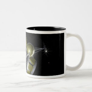 Caneca De Café Em Dois Tons Conceito de tripulação a explodir