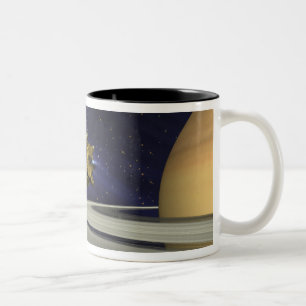 Caneca De Café Em Dois Tons Conceito dos artistas de Cassini