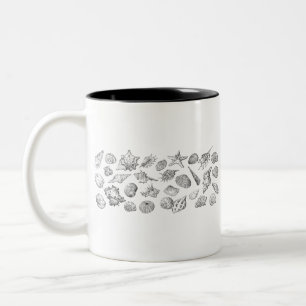 Caneca De Café Em Dois Tons Conchas