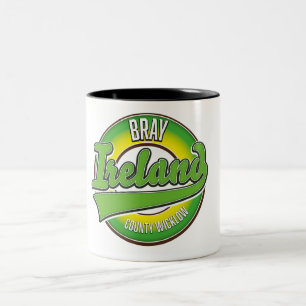 Caneca De Café Em Dois Tons Condado de Bray Wicklow Irlanda.