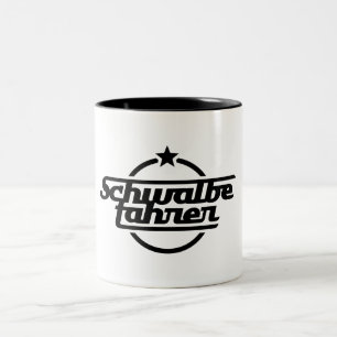 Caneca De Café Em Dois Tons Condutor de andorinha (preto)