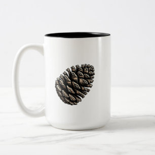 Caneca De Café Em Dois Tons Cone Mug de pinheiro de dois tons, inspirado na Na