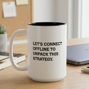 Caneca De Café Em Dois Tons Conectar Estratégia de Desempacotamento Offline Ne