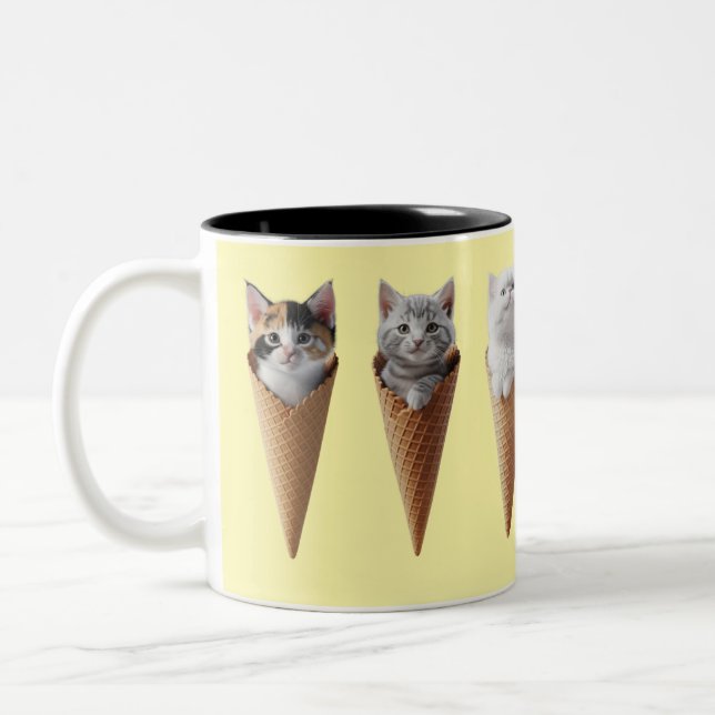 Caneca De Café Em Dois Tons Cones de gatinho (Esquerda)