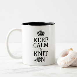 Caneca De Café Em Dois Tons Confecção de malhas • Mantenha a malha calma sobre
