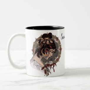 Caneca De Café Em Dois Tons Confiança (cerca de 1902). (PERSONALIZAR)