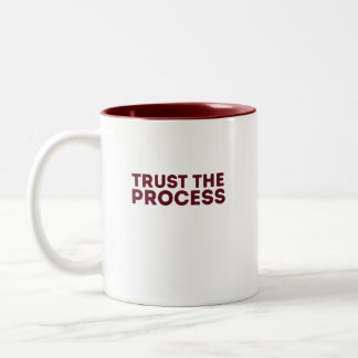 Caneca De Café Em Dois Tons Confiar No Grupo De Processos