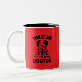 Caneca De Café Em Dois Tons Confie em Mim, Sou um Cãotor