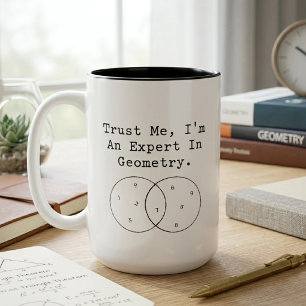 Caneca De Café Em Dois Tons Confie em Mim, Sou um Especialista em Humor de Geo