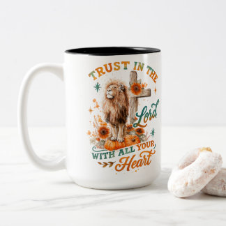 Caneca De Café Em Dois Tons Confie No Senhor...