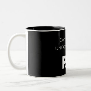 Caneca De Café Em Dois Tons Confortavelmente incômodo