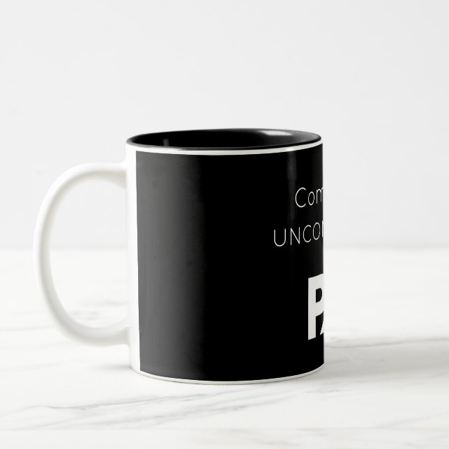 Caneca De Café Em Dois Tons Confortavelmente incômodo (Esquerda)