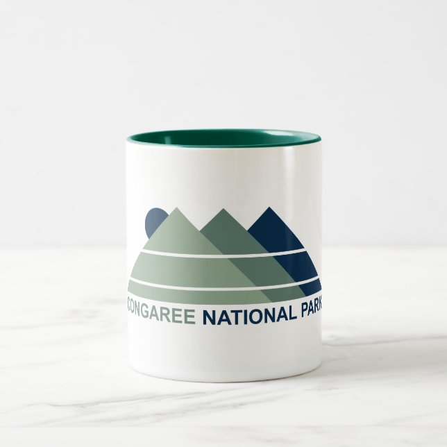 Caneca De Café Em Dois Tons Congaree National Park Mountain Sun (Centro)