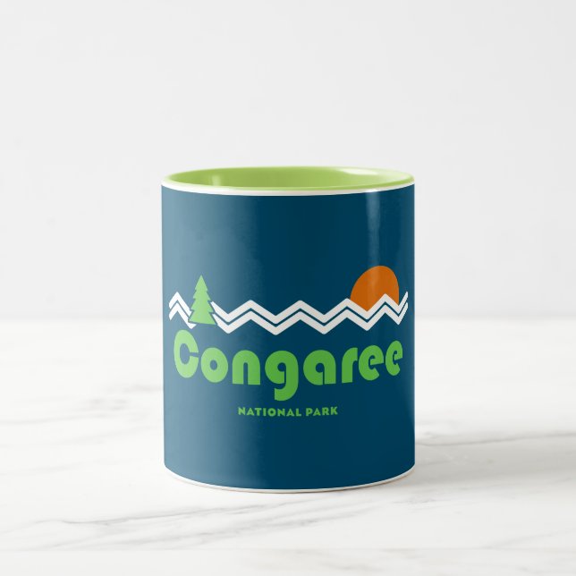 Caneca De Café Em Dois Tons Congaree National Park Retro (Centro)