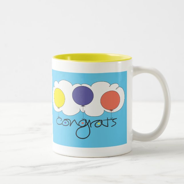 Caneca De Café Em Dois Tons Congrats (Direita)