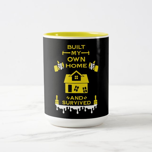 Caneca De Café Em Dois Tons Congratulação de autocriação doméstica (Centro)