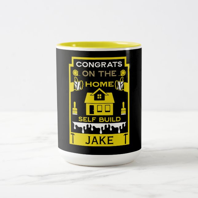 Caneca De Café Em Dois Tons Congratulação de autocriação doméstica (Centro)