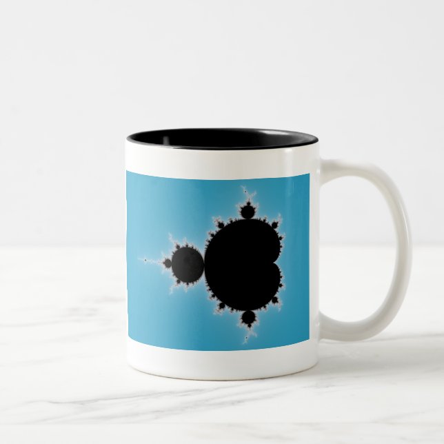 Caneca De Café Em Dois Tons Conjunto de Mandelbrot 05 - Fractal (Direita)