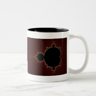 Caneca De Café Em Dois Tons Conjunto de Mandelbrot 08 - Fractal