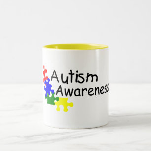 Caneca De Café Em Dois Tons Consciência do autismo (4 PP)