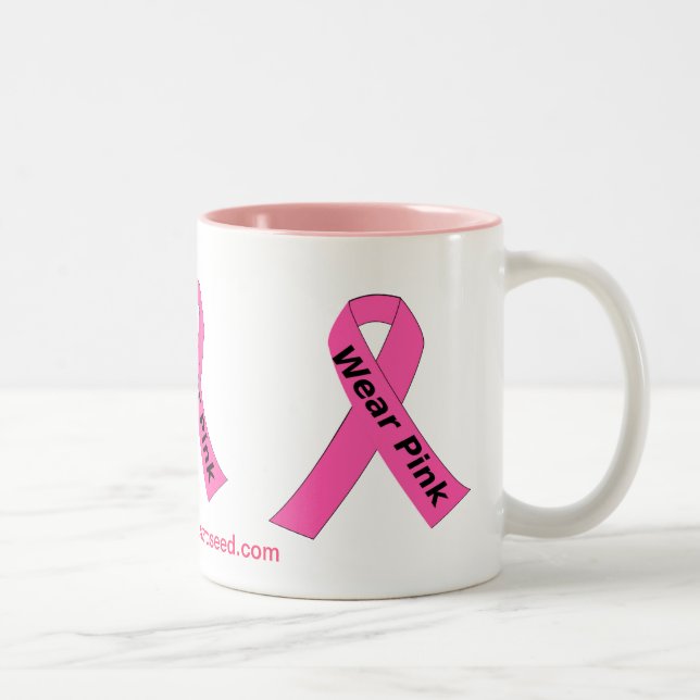 Caneca De Café Em Dois Tons Consciência do cancer (Direita)
