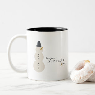 Caneca De Café Em Dois Tons Consciência do cancer. Copas de Mugs Feriados de N