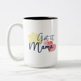 Caneca De Café Em Dois Tons Consegui da minha mãe