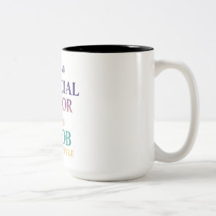 Caneca De Café Em Dois Tons Conselheiro financeiro - É um estilo de vida