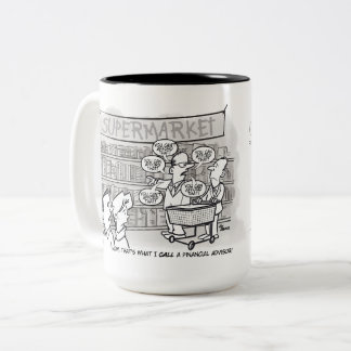 Caneca De Café Em Dois Tons Conselheiro financeiro modelo
