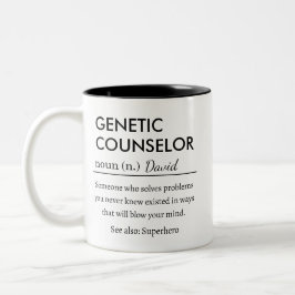 Caneca De Café Em Dois Tons Conselheiro Genético Personalizado