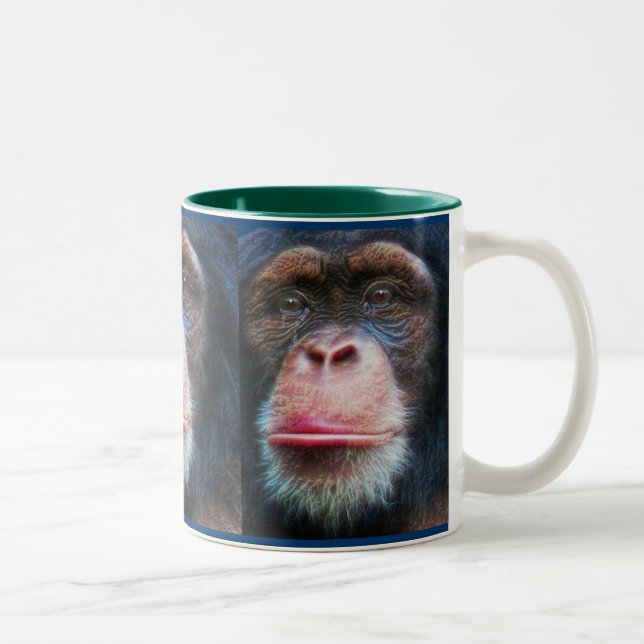 CANECA DE CAFÉ EM DOIS TONS CONSERVAÇÃO DE CHIMPANZEE WILDLIFE (Direita)