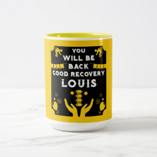 Caneca De Café Em Dois Tons Consiga Bem Após A Cirurgia De Volta