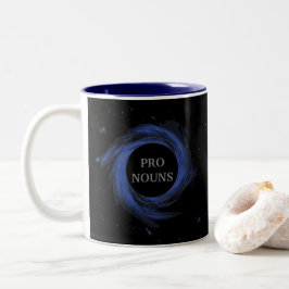 Caneca De Café Em Dois Tons Consolas Personalizáveis do Black Hole Gendervoid