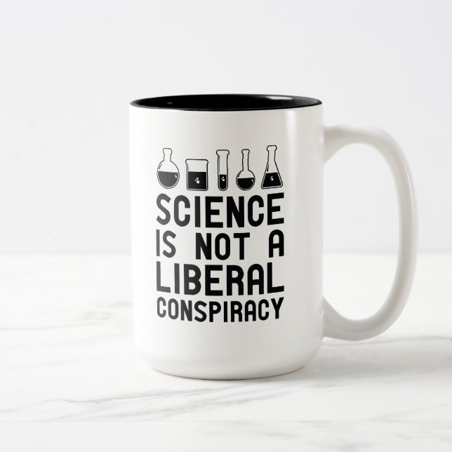 Caneca De Café Em Dois Tons Conspiração Liberal (Direita)
